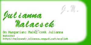 julianna malacsek business card